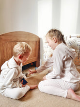 Load image into Gallery viewer, Striped Rib Knit Hoodie - Pink