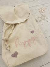 Load image into Gallery viewer, Personalised Rucksack - Hearts
