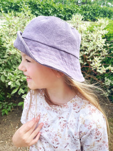 Linen Bucket Hat - Purple